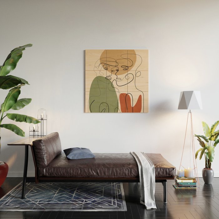 Abstract Faces 3  Wood Wall Art Gallery Image 2