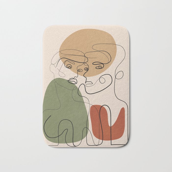 Abstract Faces 3  Bath Mat Gallery Image 1