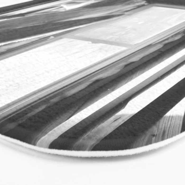 Caught Her Sneaking Out the Bathroom Window female angel black and white photograph - photography - photographs wall decor Bath Mat Gallery Image 3