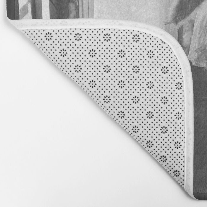 Caught Her Sneaking Out the Bathroom Window female angel black and white photograph - photography - photographs wall decor Bath Mat Gallery Image 2