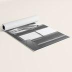 Caught Her Sneaking Out the Bathroom Window female angel black and white photograph - photography - photographs wall decor Yoga Mat Gallery Image 2