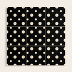 Polka-dot Black And White Wood Wall Art Gallery Image 1