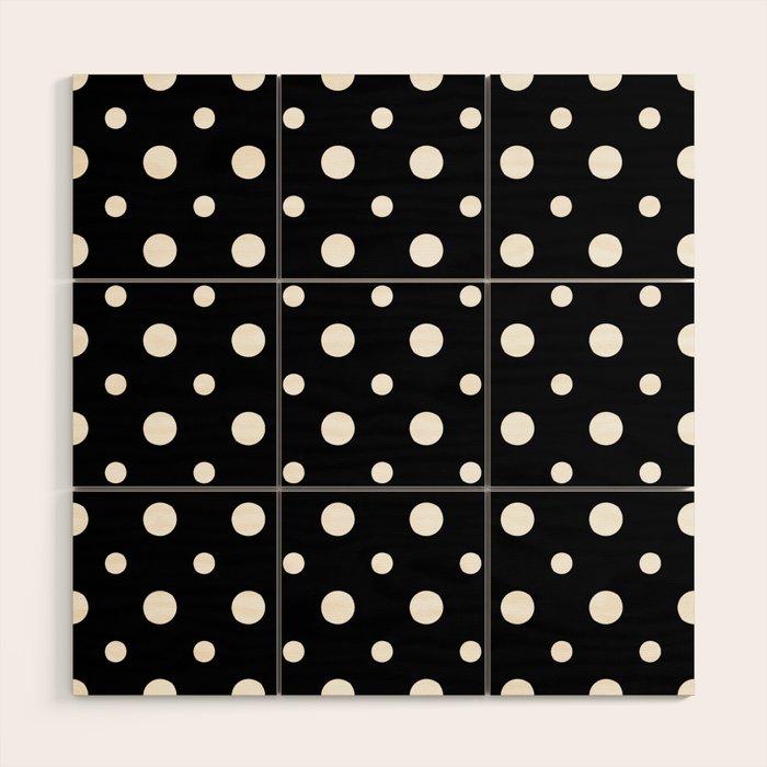 Polka-dot Black And White Wood Wall Art Gallery Image 1