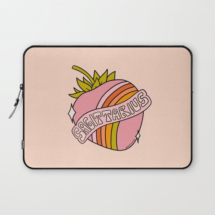 Sagittarius Strawberry Laptop Sleeve