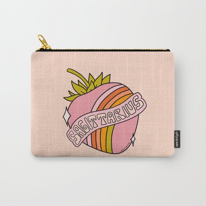 Sagittarius Strawberry Carry All Pouch Gallery Image 1
