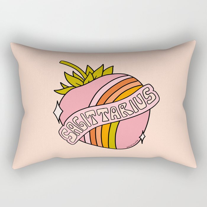 Sagittarius Strawberry Rectangular Pillow Gallery Image 2
