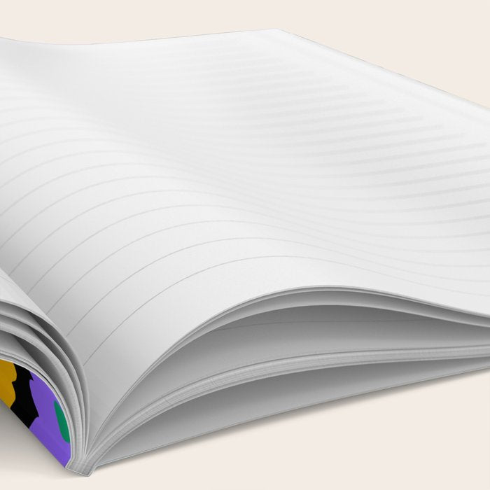 Colorful retro flower art pattern Notebook Gallery Image 2