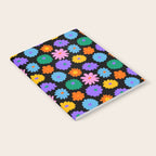 Colorful retro flower art pattern Notebook Gallery Image 2