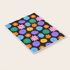 Colorful retro flower art pattern Notebook Gallery Image 3