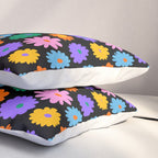 Colorful retro flower art pattern Pillow Sham Gallery Image 3
