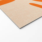 Mid Century Modern Abstract Kwaito Textured Pattern Orange Black Cream Welcome Mat Gallery Image 2