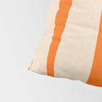 Mid Century Modern Abstract Kwaito Textured Pattern Orange Black Cream Pillow Sham Gallery Image 4