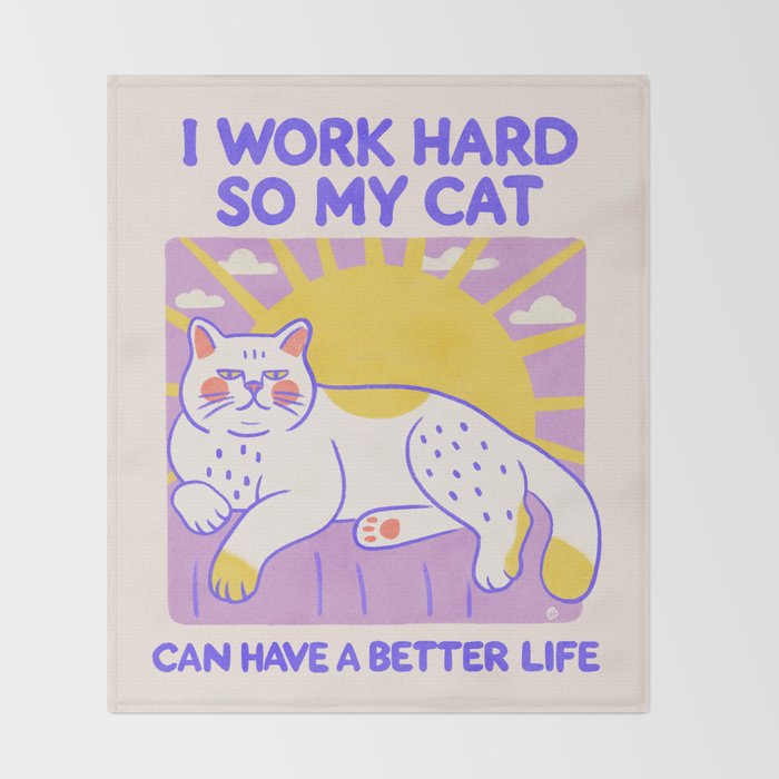 Working hard Throw Blanket Gallery Image 2