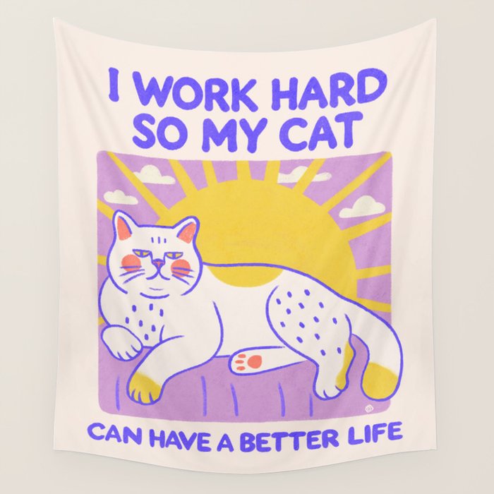 Working hard Wall Tapestry Gallery Image 4