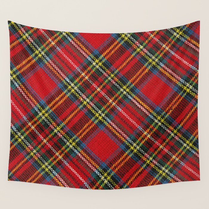 Christmas Plaid Tartan Pattern Wall Tapestry Gallery Image 4