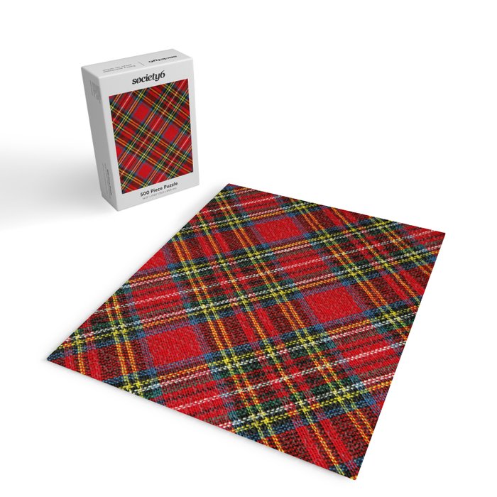 Christmas Plaid Tartan Pattern Jigsaw Puzzle Gallery Image 2