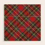 Christmas Plaid Tartan Pattern Wood Wall Art Gallery Image 1