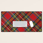 Christmas Plaid Tartan Pattern Desk Mat Gallery Image 1