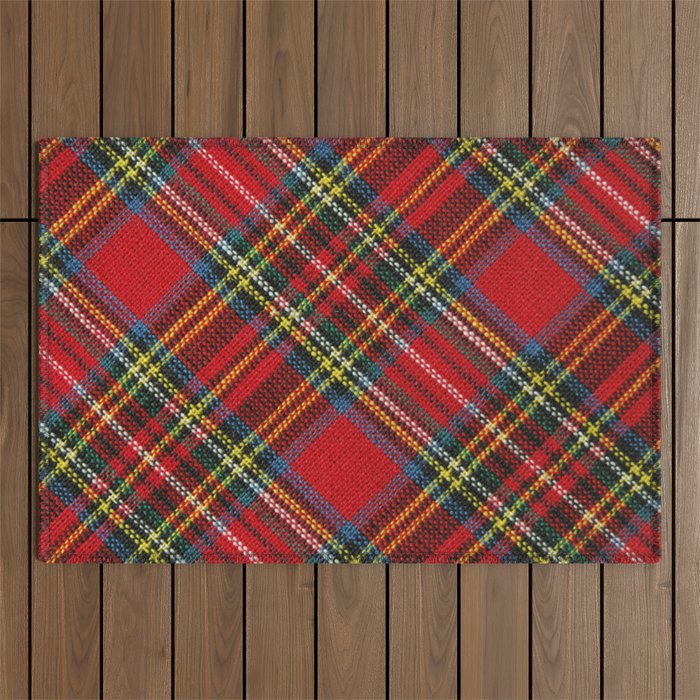 Christmas Plaid Tartan Pattern Outdoor Rug Gallery Image 1