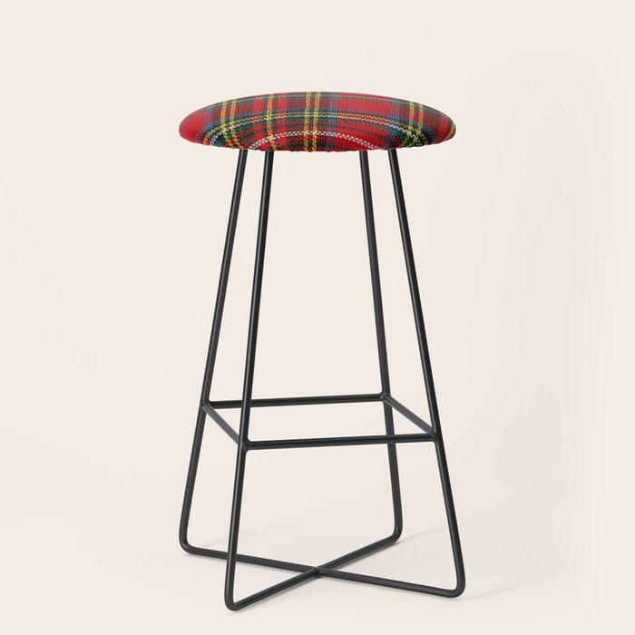 Christmas Plaid Tartan Pattern Stool Gallery Image 1