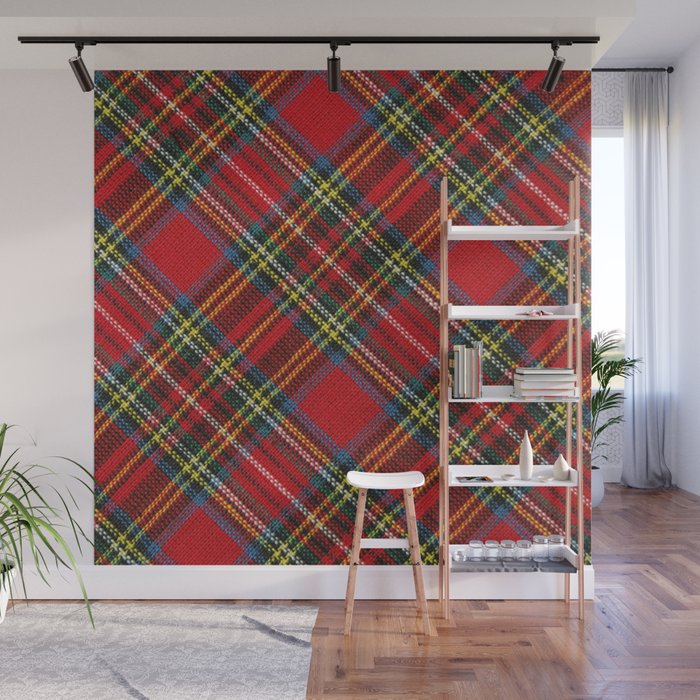 Christmas Plaid Tartan Pattern Wall Mural Gallery Image 1