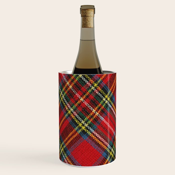 Christmas Plaid Tartan Pattern Wine Chiller Gallery Image 1