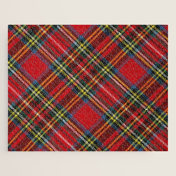 Christmas Plaid Tartan Pattern Jigsaw Puzzle Gallery Image 1