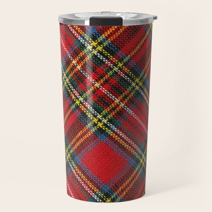 Christmas Plaid Tartan Pattern Travel Mug Gallery Image 1