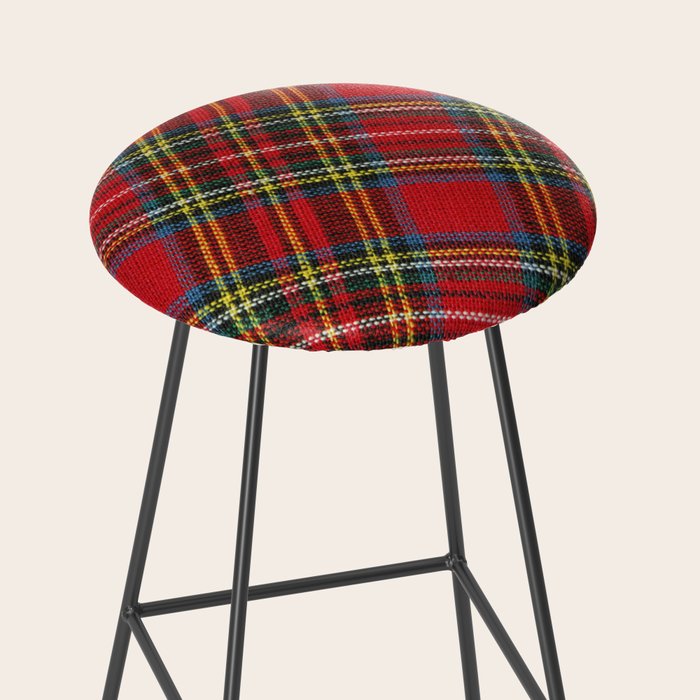 Christmas Plaid Tartan Pattern Stool Gallery Image 2
