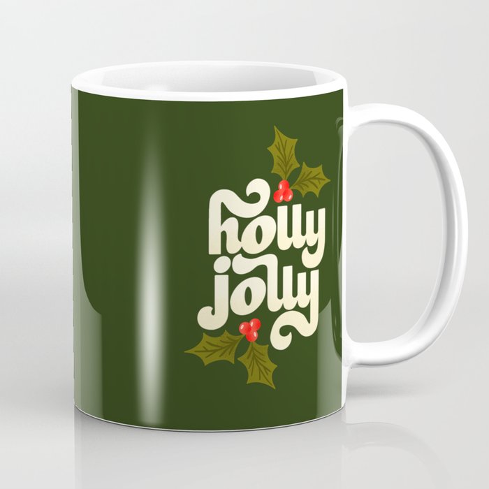 Holly Jolly Lettering Coffee Mug Gallery Image 1