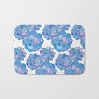 Rosette Succulents - Blue Palette Bath Mat Gallery Image 1