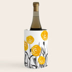 Fall Sunshine, Floral Watercolor Print, Yellow and Gray Wine Chiller Gallery Image 3