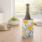 Fall Sunshine, Floral Watercolor Print, Yellow and Gray Wine Chiller Gallery Image 4