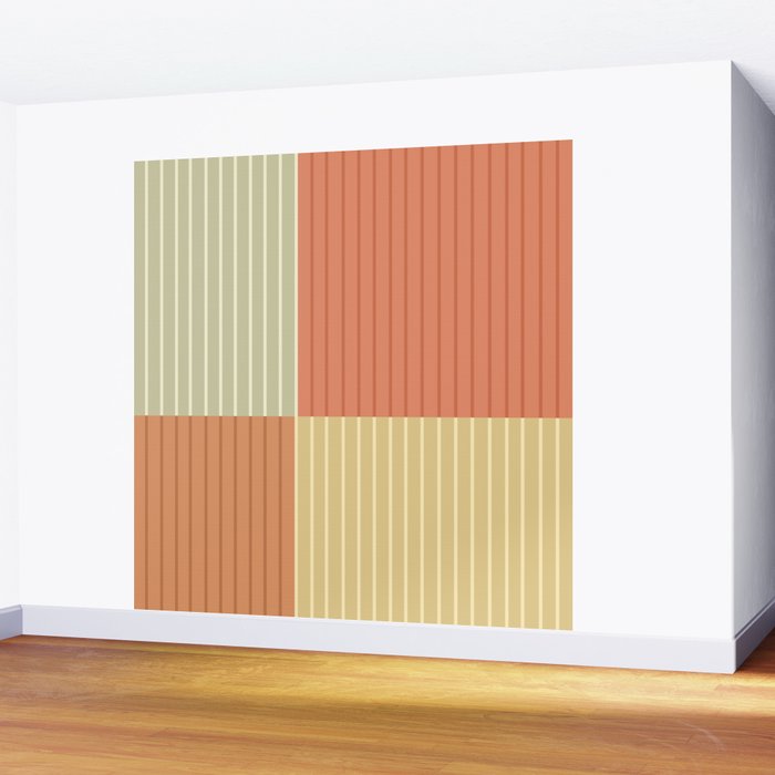 Color Block Line Abstract XLVII Wall Mural Gallery Image 2