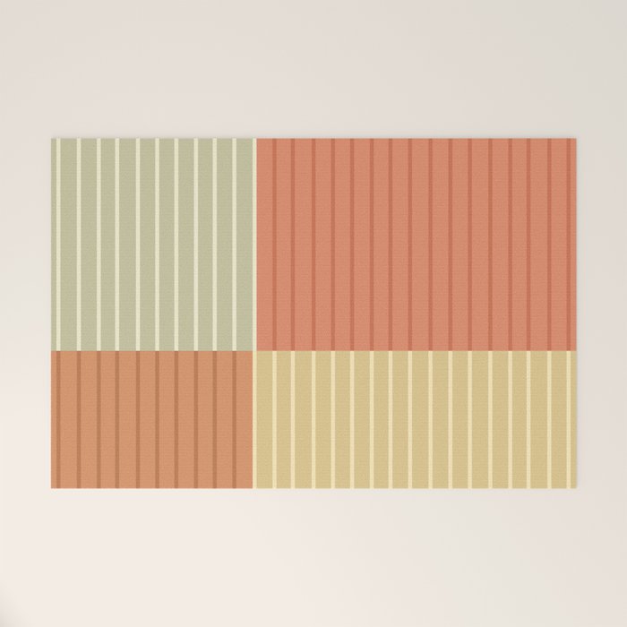 Color Block Line Abstract XLVII Welcome Mat Gallery Image 1