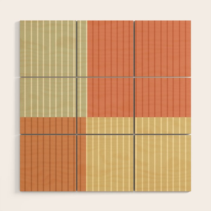 Color Block Line Abstract XLVII Wood Wall Art Gallery Image 1