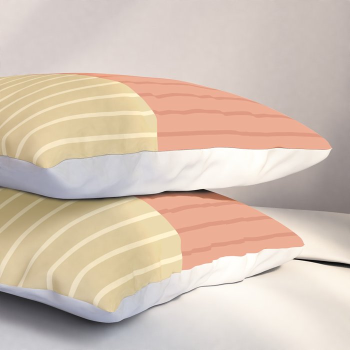 Color Block Line Abstract XLVII Pillow Sham Gallery Image 3