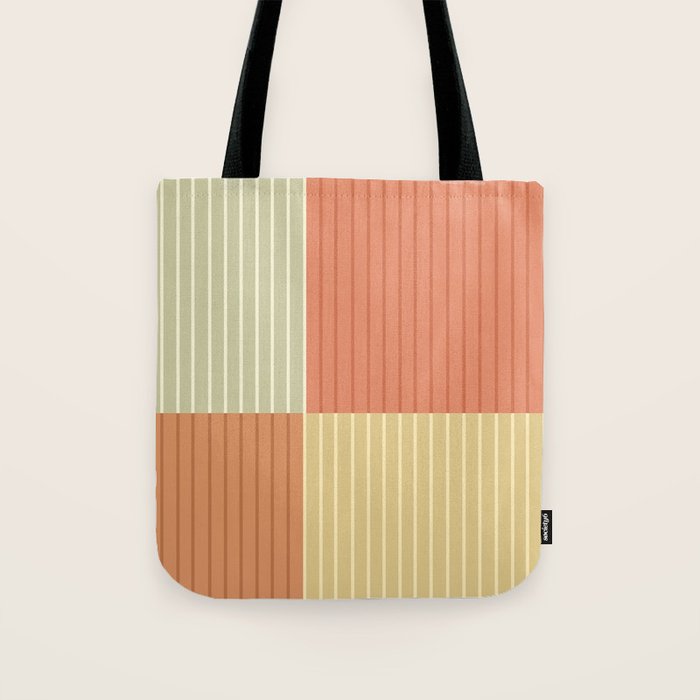 Color Block Line Abstract XLVII Tote Bag Gallery Image 1