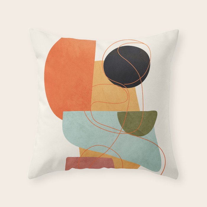 Abstract Shapes 16 Throw Pillow Gallery Image 6