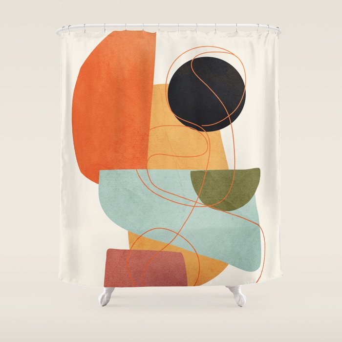 Abstract Shapes 16 Shower Curtain Gallery Image 1