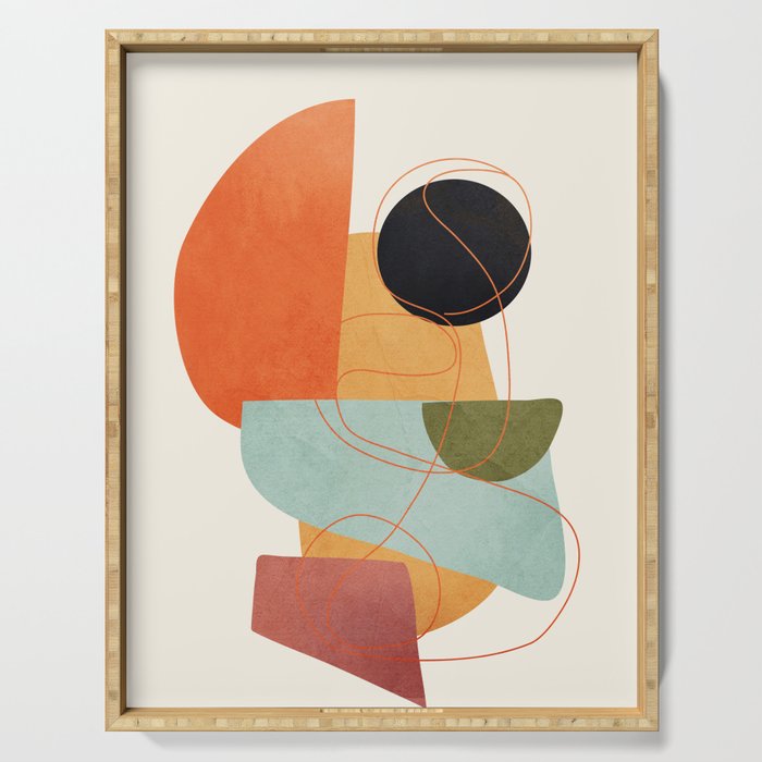 Abstract Shapes 16 Serving Tray Gallery Image 1