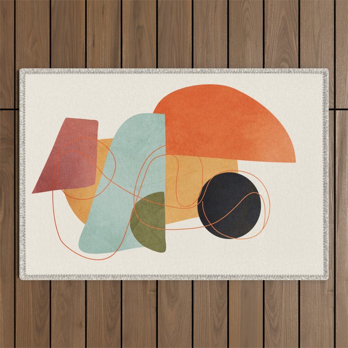 Abstract Shapes 16 Outdoor Rug Gallery Image 1