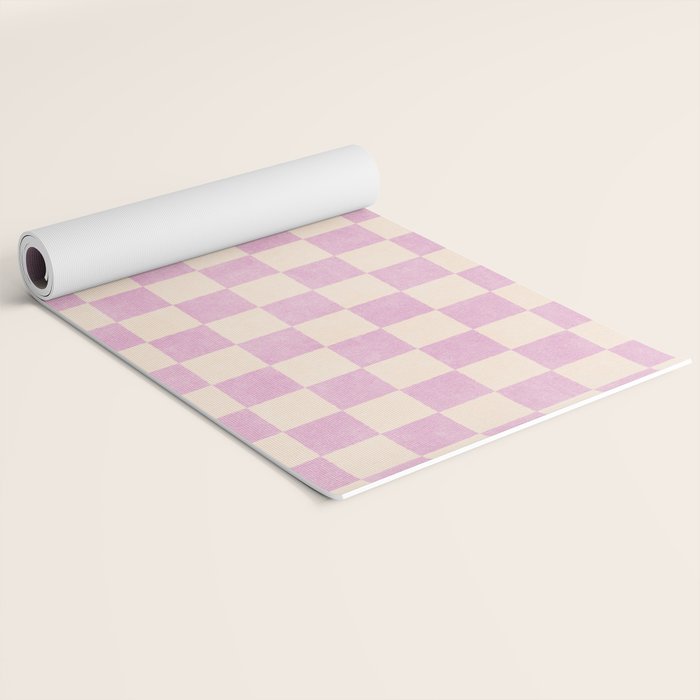 CHECKER - 001 - Rose Quartz Yoga Mat Gallery Image 2