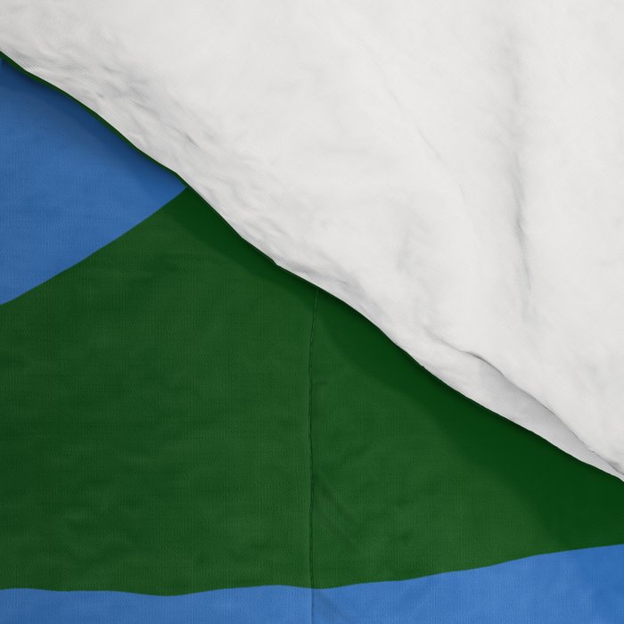 Thin Scalloped Line in blue and green Comforter Gallery Image 4