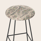 Wolf & Wild Apple Blossoms | Botanical Animal Art Stool Gallery Image 2