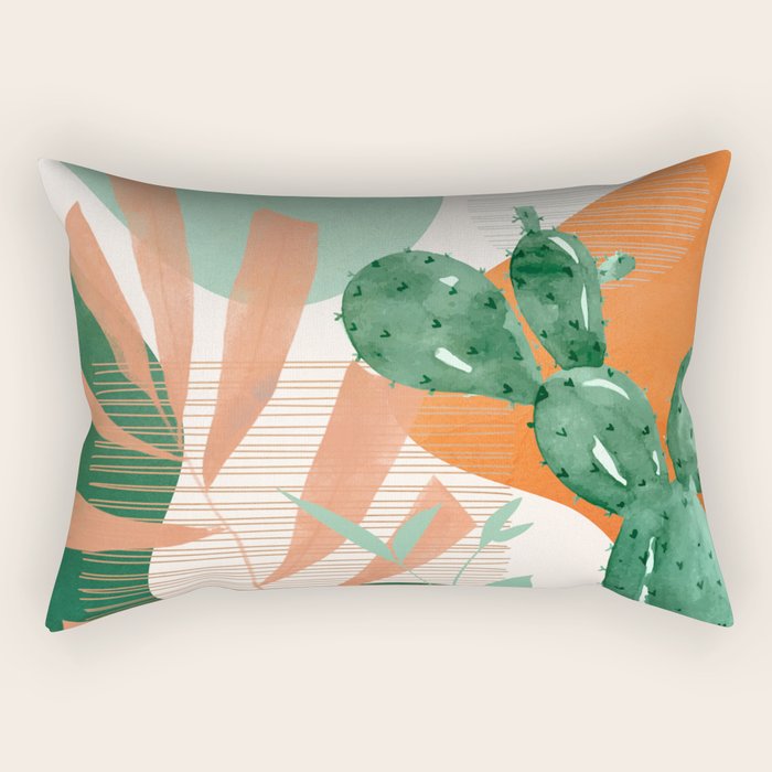 Cactus Garden 1 Rectangular Pillow Gallery Image 2