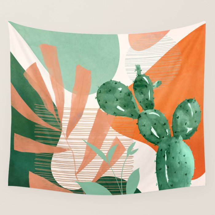 Cactus Garden 1 Wall Tapestry Gallery Image 4