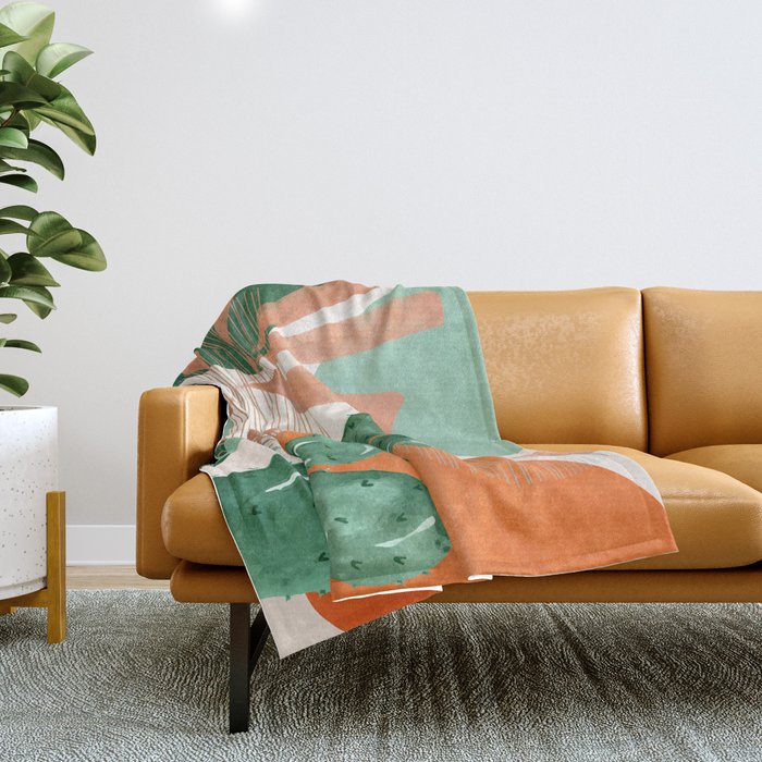Cactus Garden 1 Throw Blanket Gallery Image 1