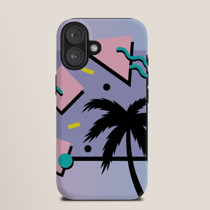 Memphis Pattern 25 - Miami Vice / 80s Retro / Palm Tree iPhone Case Gallery Image 9
