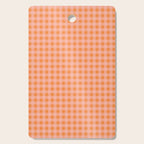Gingham Check Pattern Orange Pink Blush Cutting Board Gallery Image 1